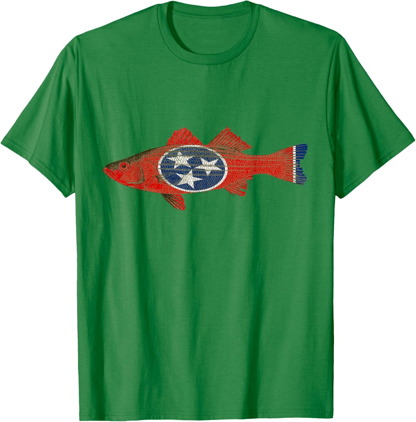 Tennessee Volunteer State Fish Flag Shirt Women Yout T-Shirt - T-Shirt | Irish Green