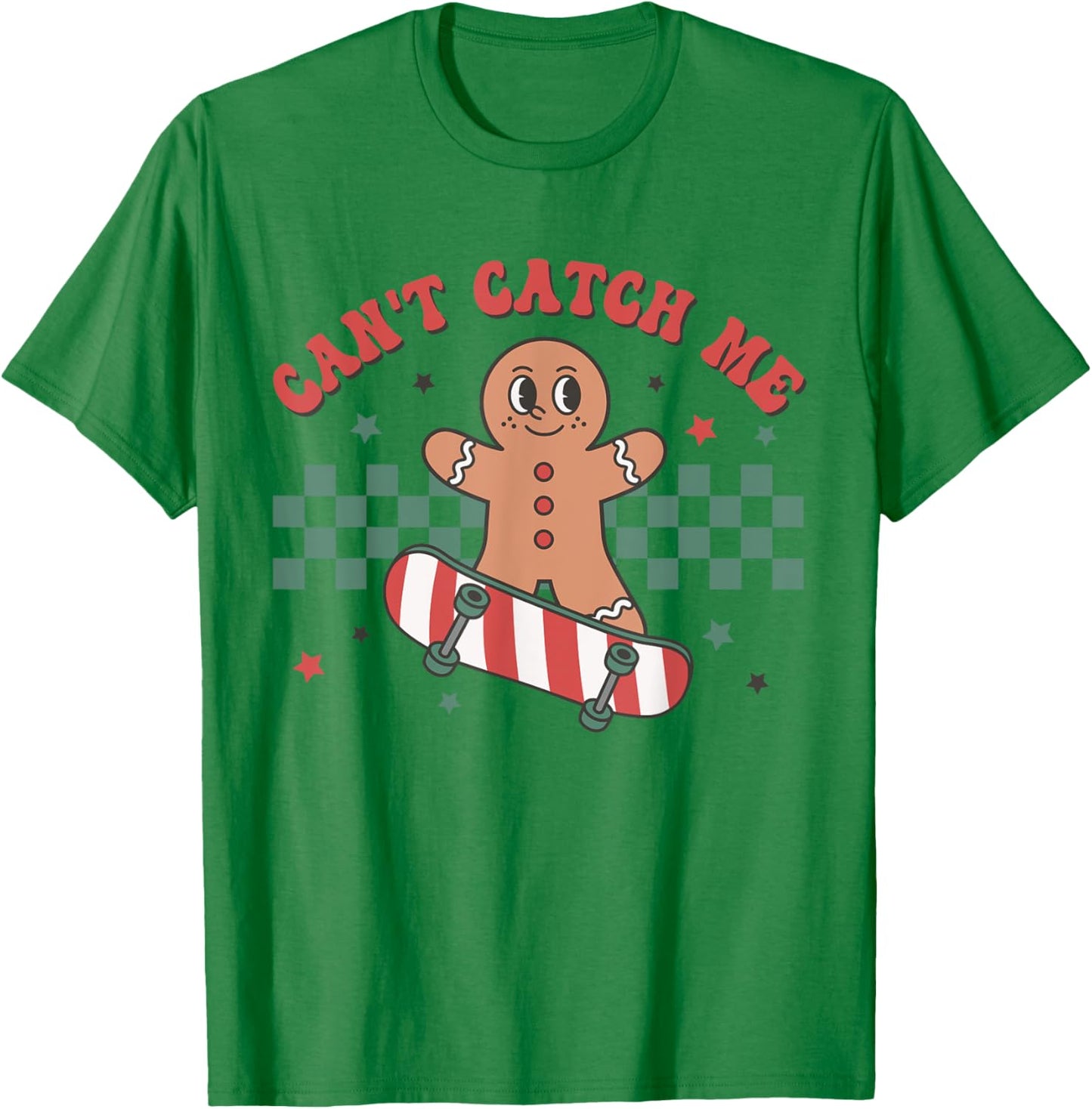 Can't Catch Me Gingerbread Christmas Cookies Toddler Kids T-Shirt - T-Shirt | Irish Green