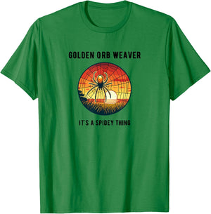 Golden Silk Orb Weaver T-Shirt - T-Shirt | Irish Green