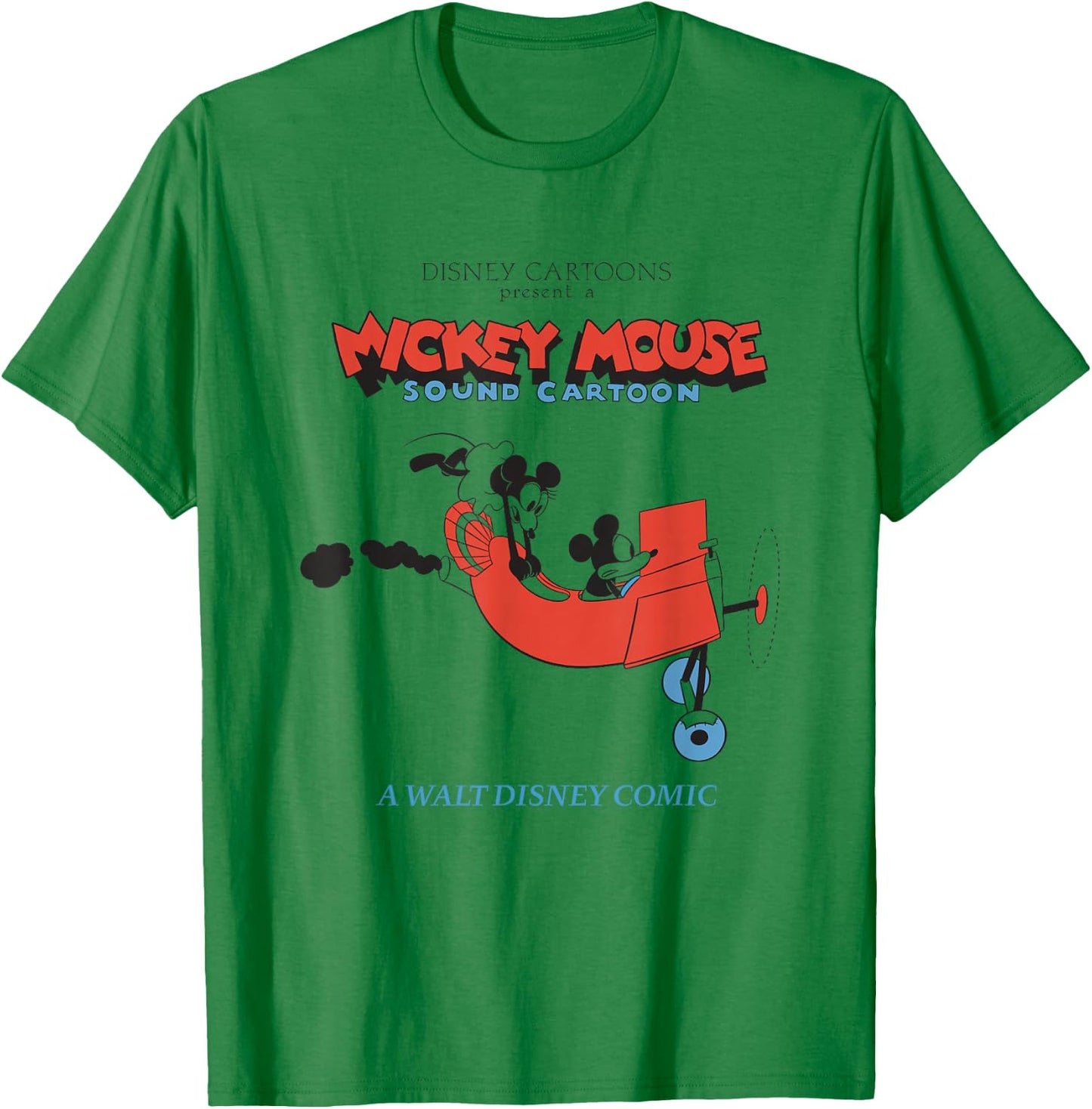 Disney Mickey And Friends Mickey Mouse Sound Cartoon Retro T-Shirt - T-Shirt | Irish Green