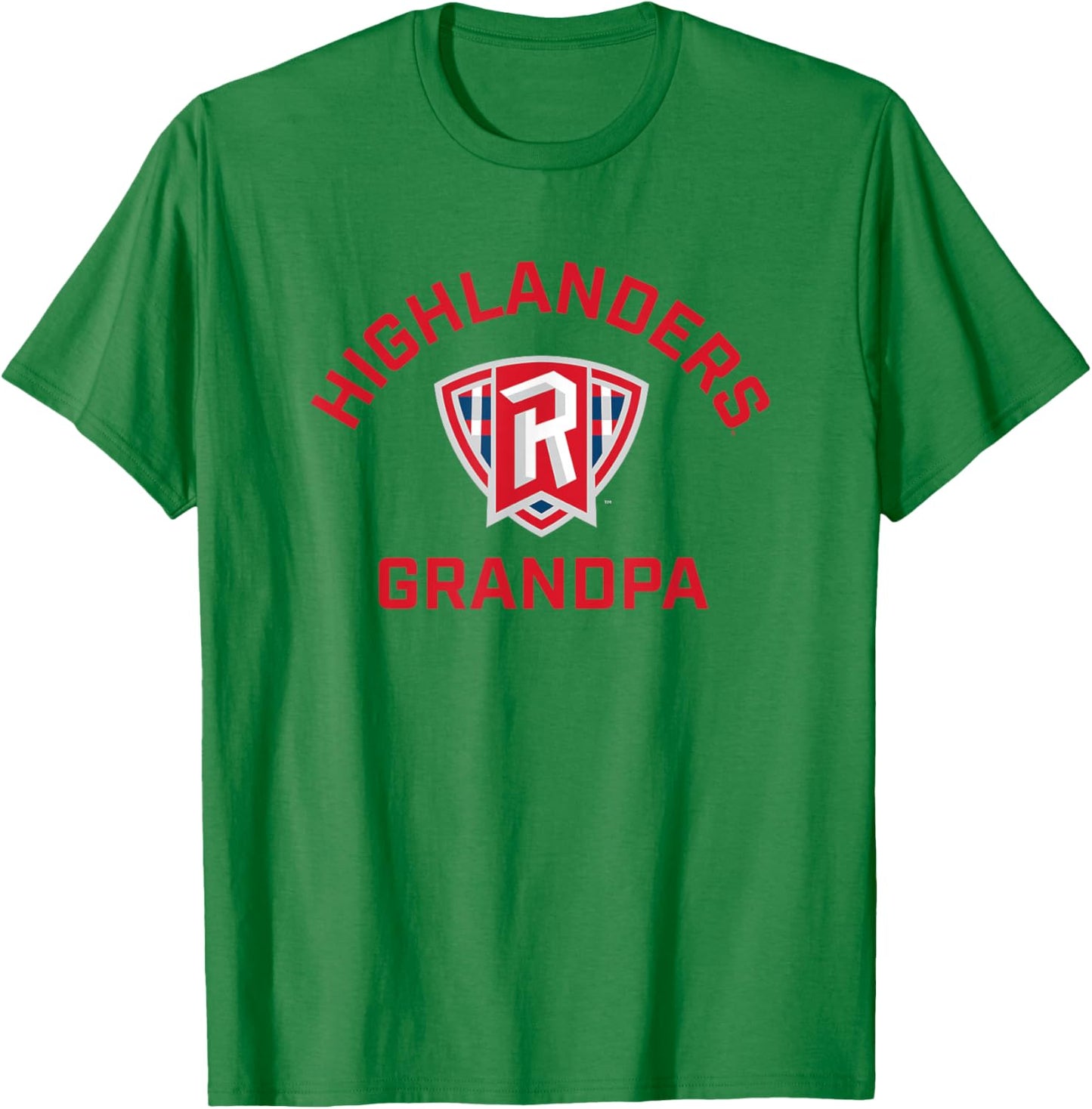 Radford University Highlanders Arched Grandpa T-Shirt - T-Shirt | Irish Green