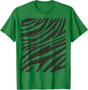 Funny Zebra Print Halloween Striped Animal Easy DIY Costume T-Shirt - T-Shirt | Irish Green