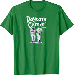Brandon Marsh & Bryson Stott - Daycare Comin' - Philadelphia T-Shirt - T-Shirt | Irish Green