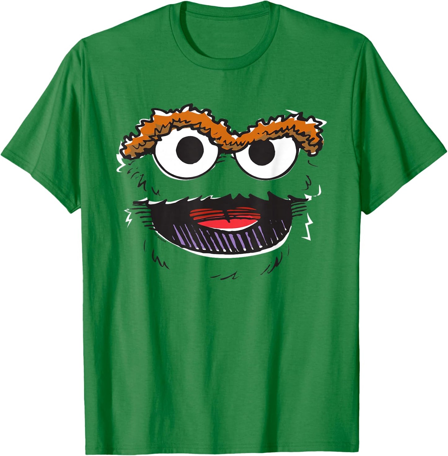 Sesame Street Oscar Retro Sketch Face Halloween Costume T-Shirt - T-Shirt | Irish Green