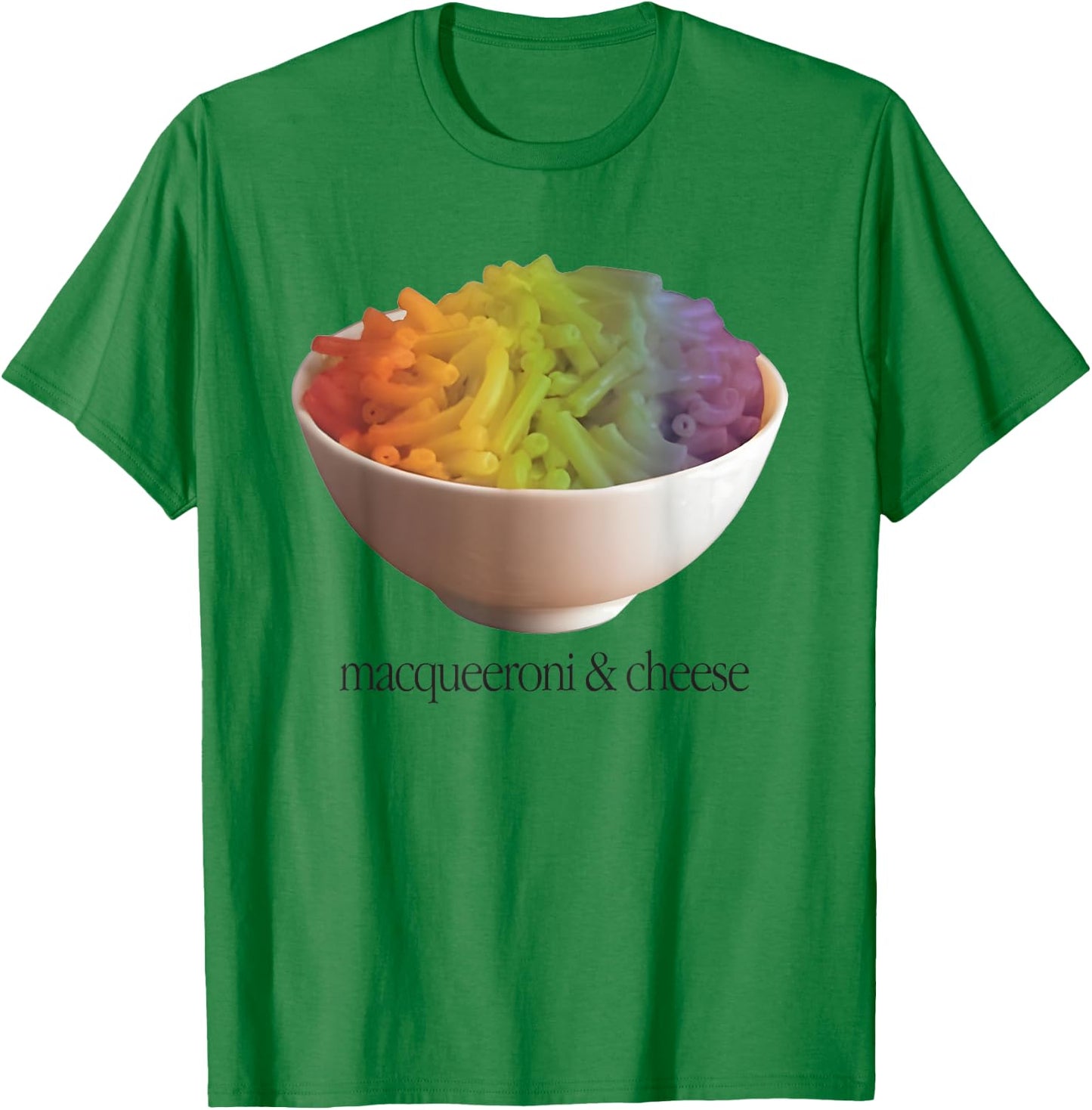 Macqueeroni And Cheese Pride Rainbow T-Shirt - T-Shirt | Irish Green