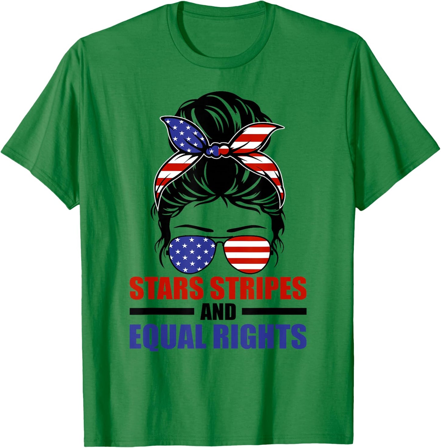 Stars Stripes And Equal Rights T-Shirt - T-Shirt | Irish Green