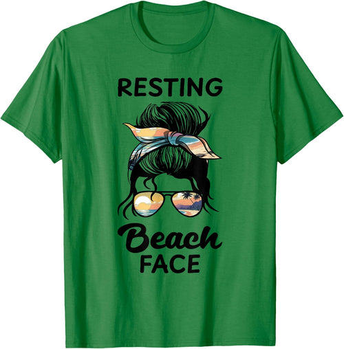 Resting Beach Face Funny Off-Duty Matching Summer Vacation