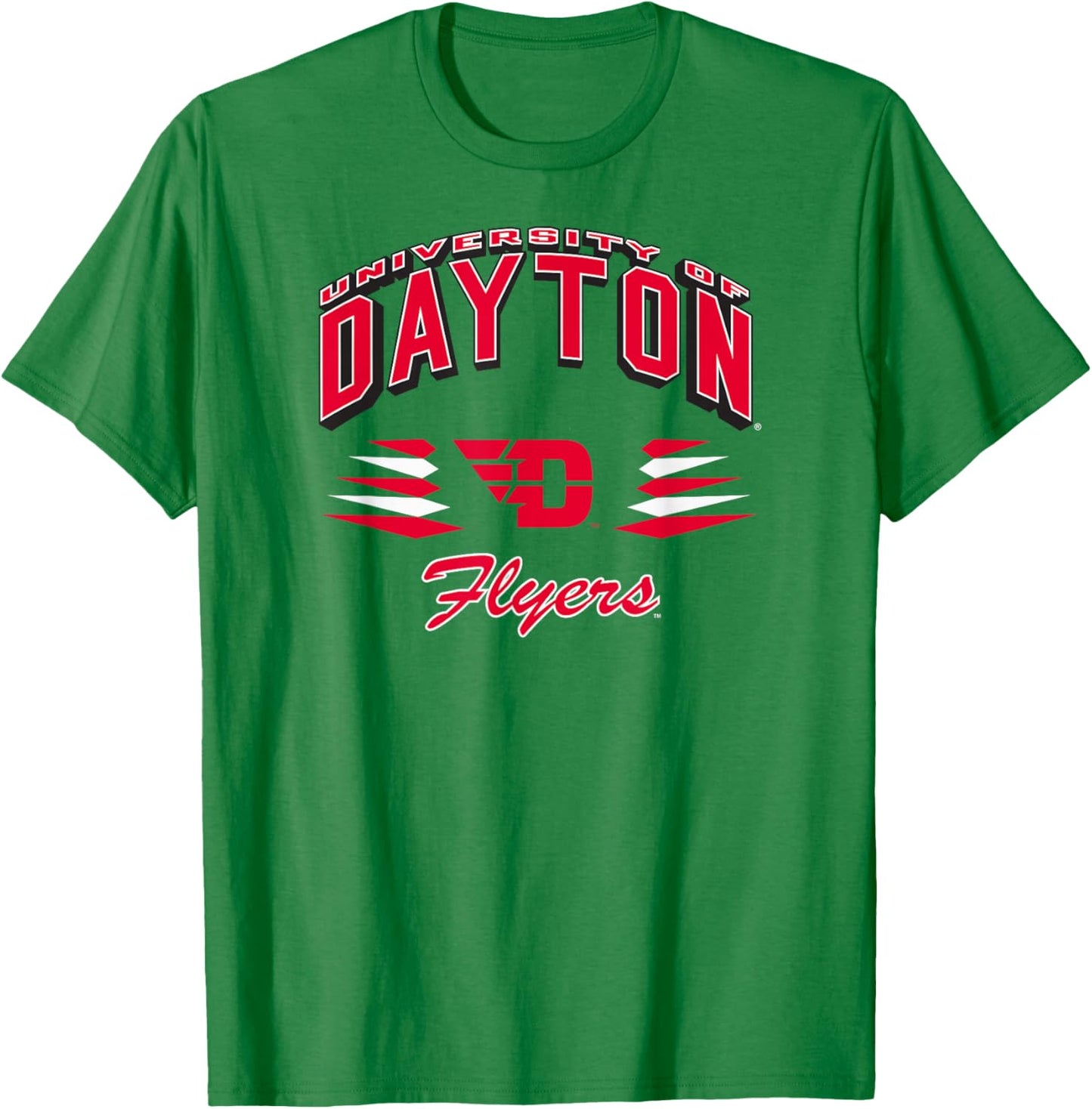 Dayton Flyers Retro Diamond Gray Officially Licensed T-Shirt - T-Shirt | Irish Green