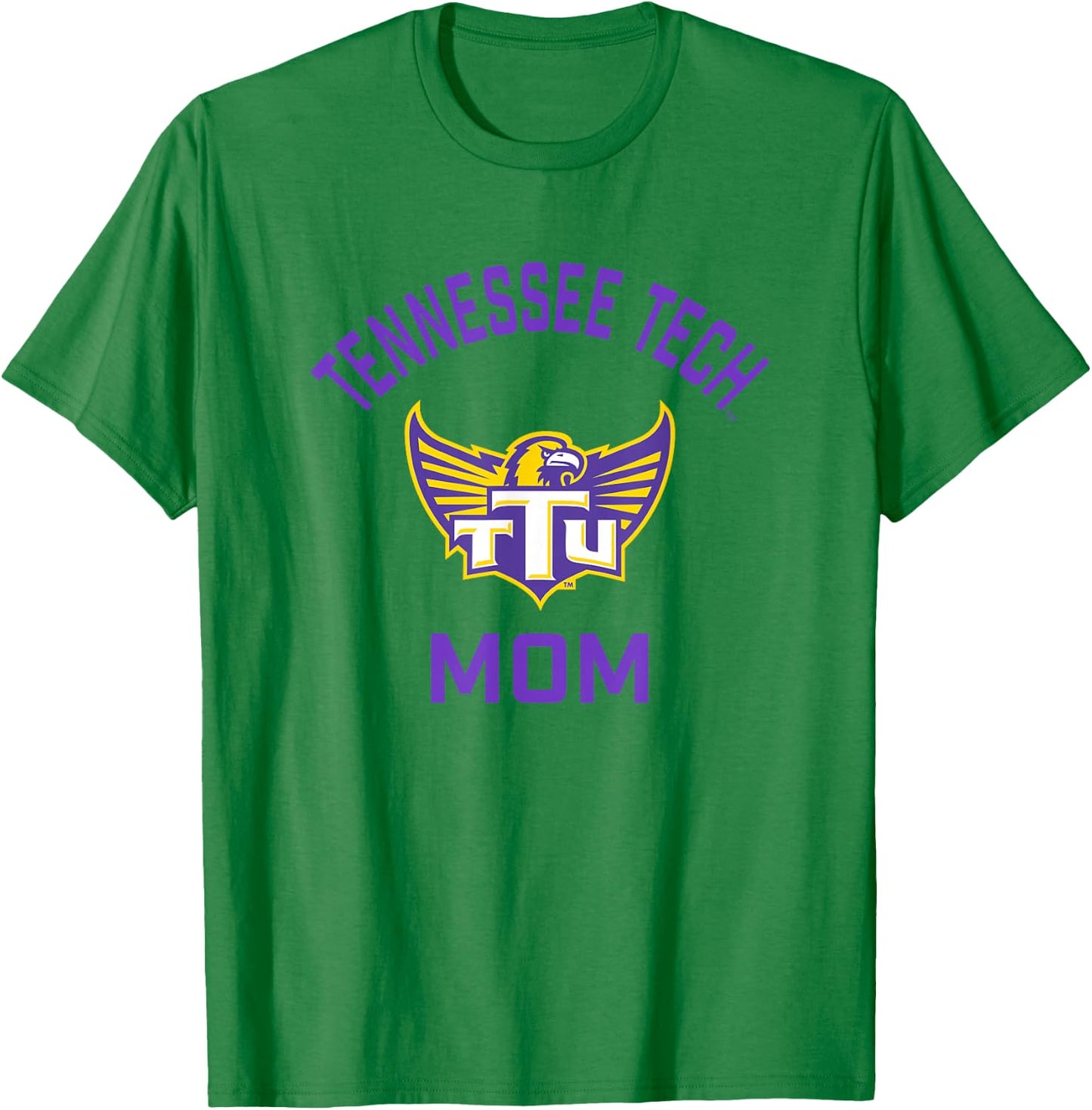 Tennessee Tech Golden Eagles Arched Mom T-Shirt - T-Shirt | Irish Green