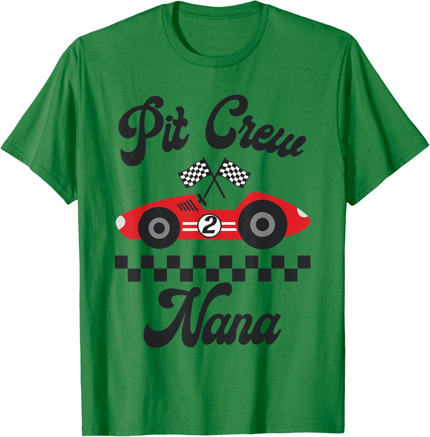 Two Fast Birthday Racing Car Nana Of The Birthday Boy Party T-Shirt - T-Shirt | Irish Green