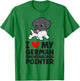 I Love My German Shorthaired Pointer Cute GSP Dog T-Shirt - T-Shirt | Irish Green