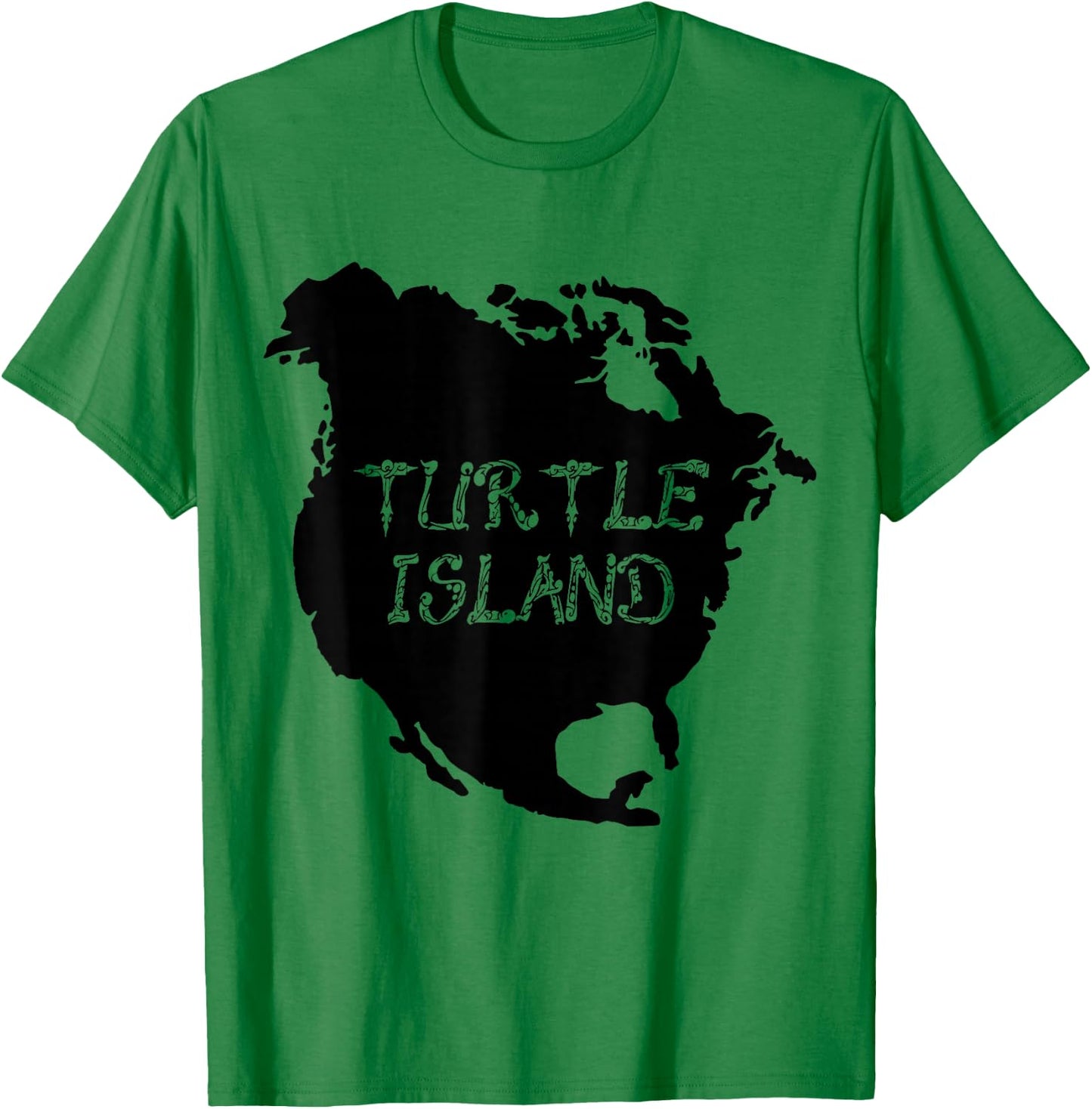 Turtle Island Anishinaabek North America T-Shirt - T-Shirt | Irish Green