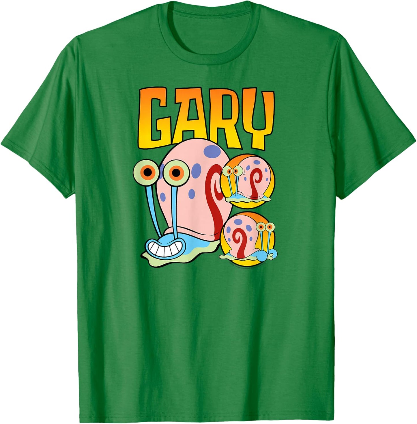 Spongebob Squarepants - Gary The Snail Character Collage T-Shirt - T-Shirt | Irish Green