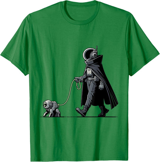 Astronaut Walking Robot Dog - Futuristic Space Adventure Women Kids T-Shirt - T-Shirt | Irish Green
