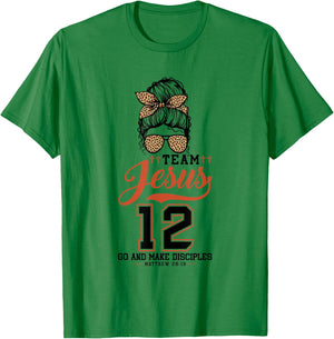 Jesus Baseball Team Jesus Christian Matthew 28:19 Verse T-Shirt - T-Shirt | Irish Green