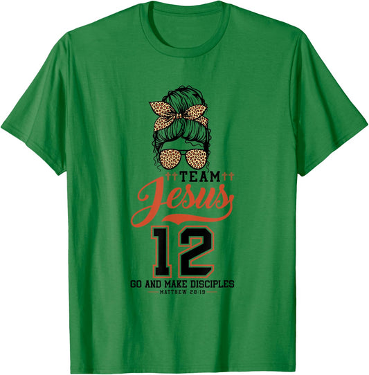 Jesus Baseball Team Jesus Christian Matthew 28:19 Verse T-Shirt - T-Shirt | Irish Green