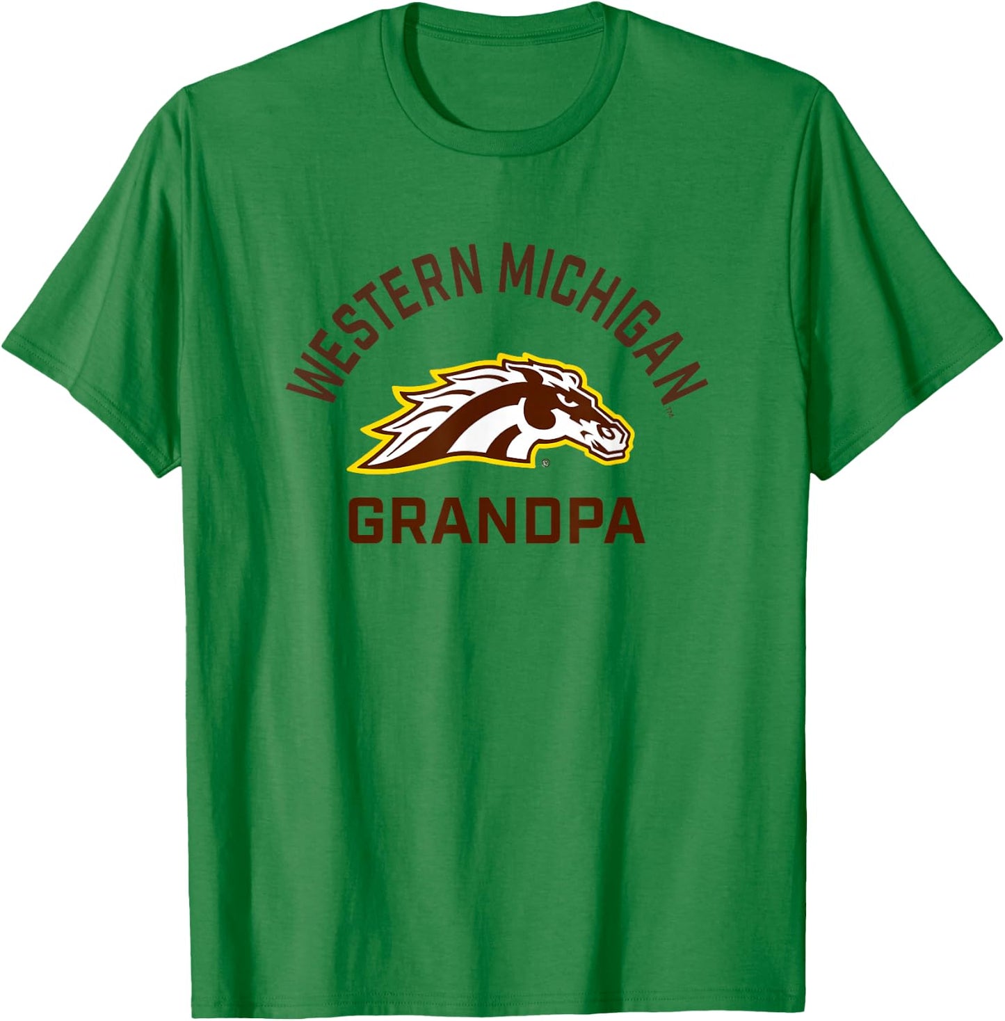 Western Michigan University Broncos Arched Grandpa T-Shirt - T-Shirt | Irish Green