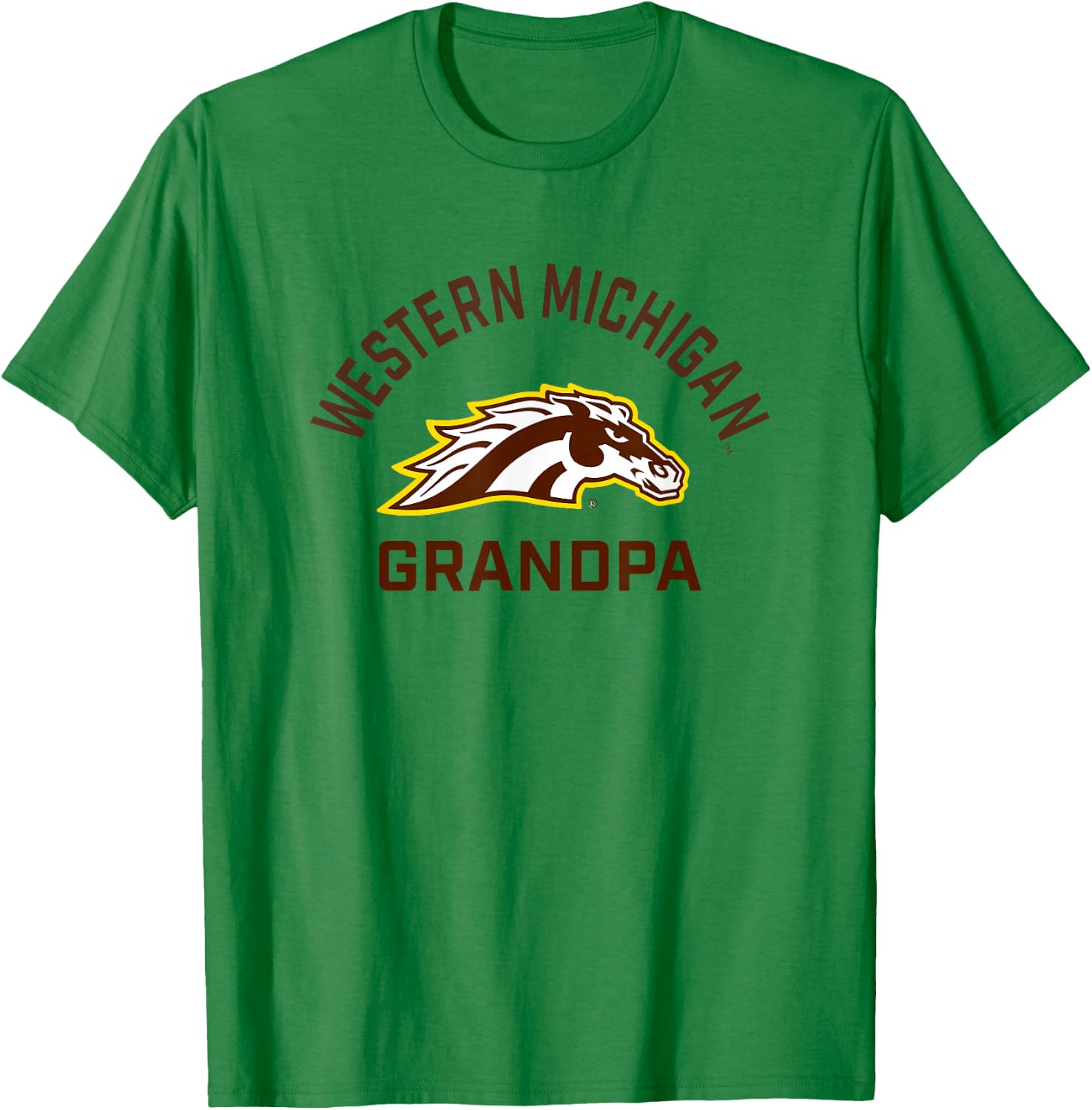 Western Michigan University Broncos Arched Grandpa T-Shirt - T-Shirt | Irish Green