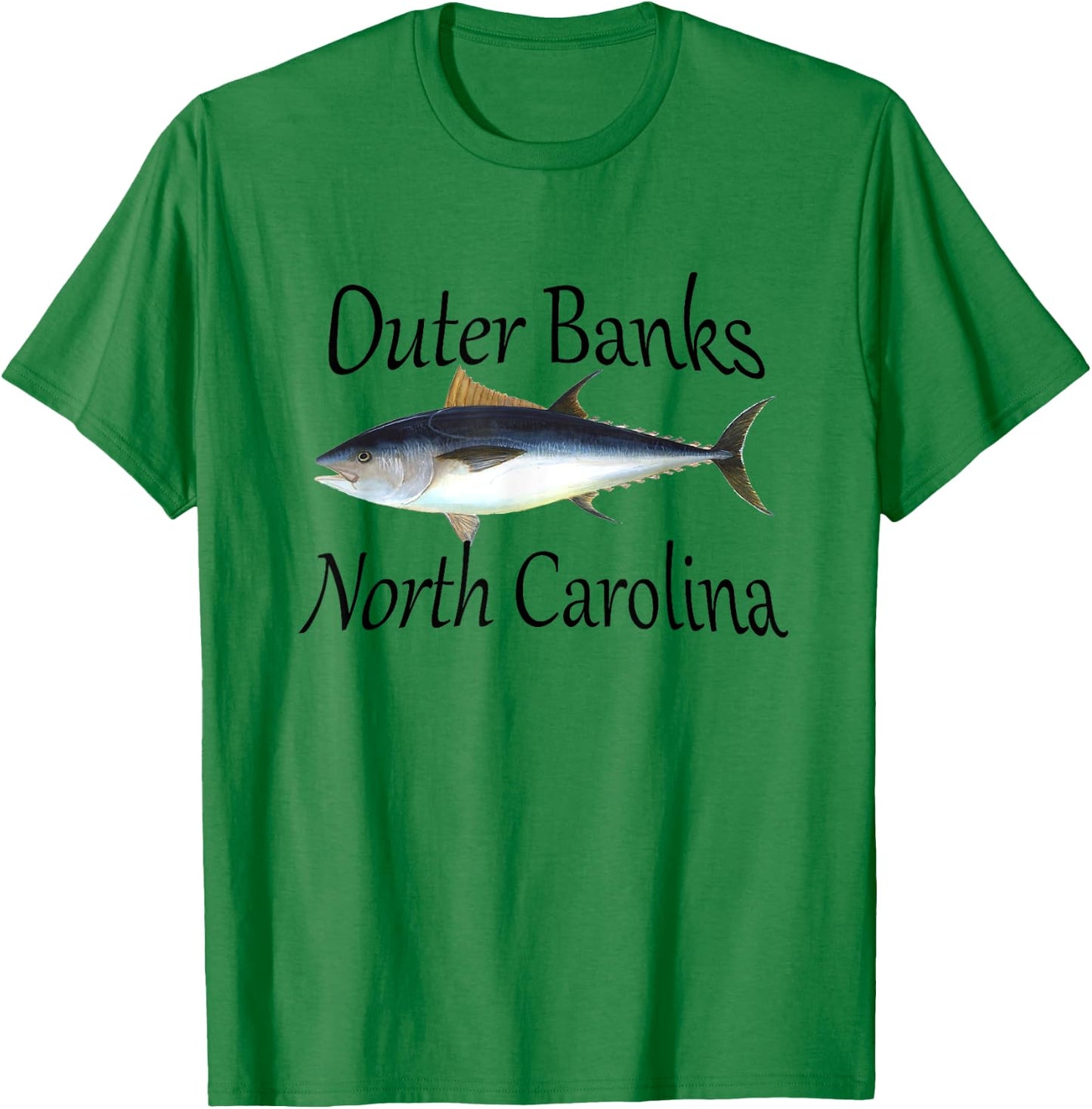Outer Banks NC Bluefin Tuna T-Shirt - T-Shirt | Irish Green