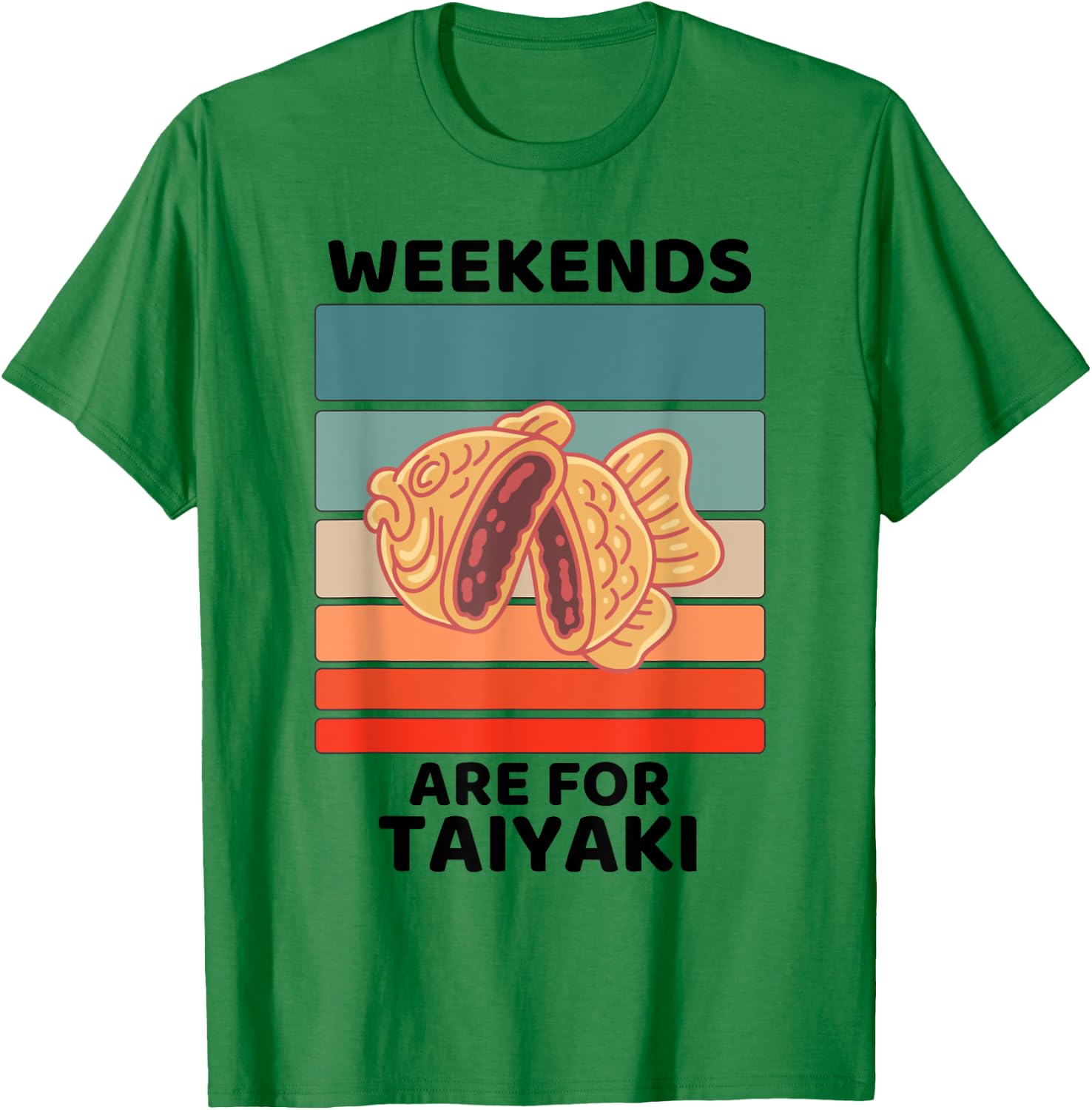 Vintage Taiyaki Food Lover Weekends Are For Taiyaki Lover T-Shirt - T-Shirt | Irish Green
