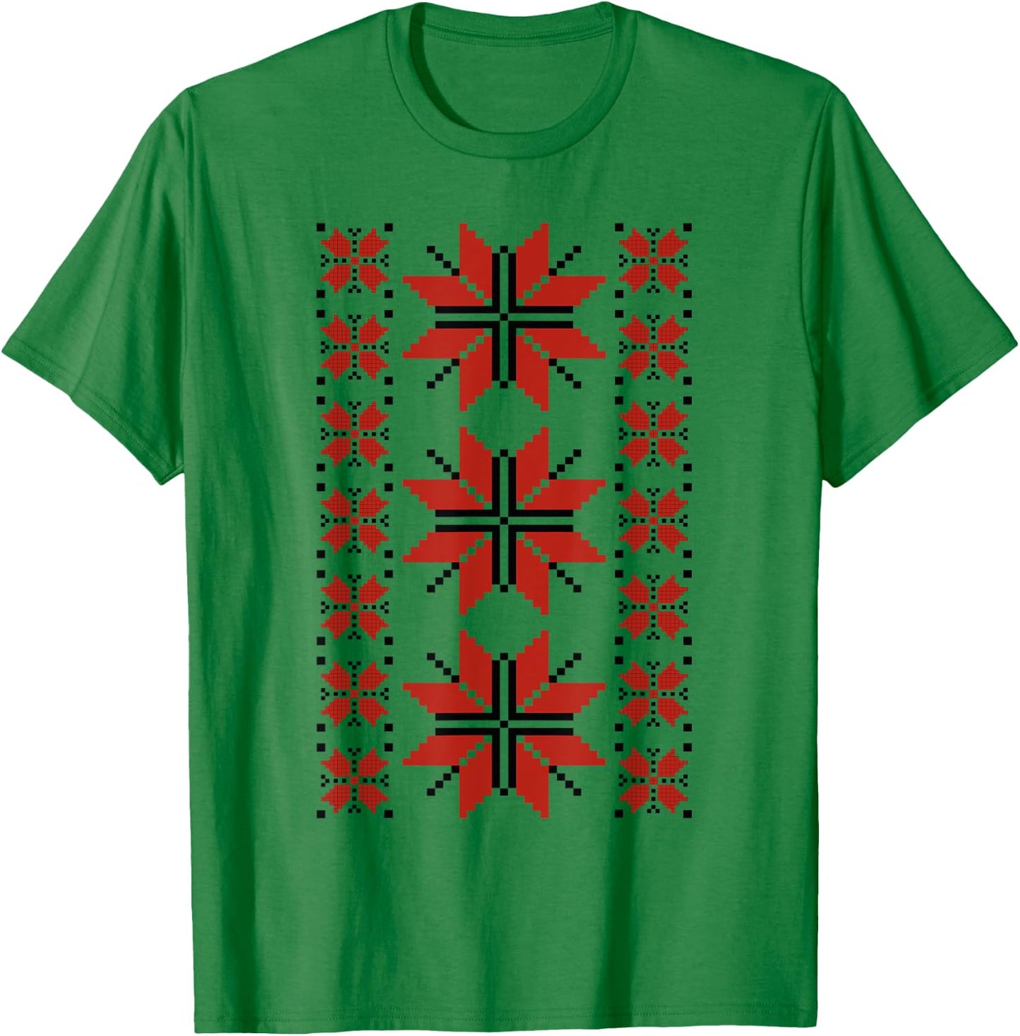 Noi Suntem Romani Traditional Romanian Folk Art Motifs T-Shirt - T-Shirt | Irish Green