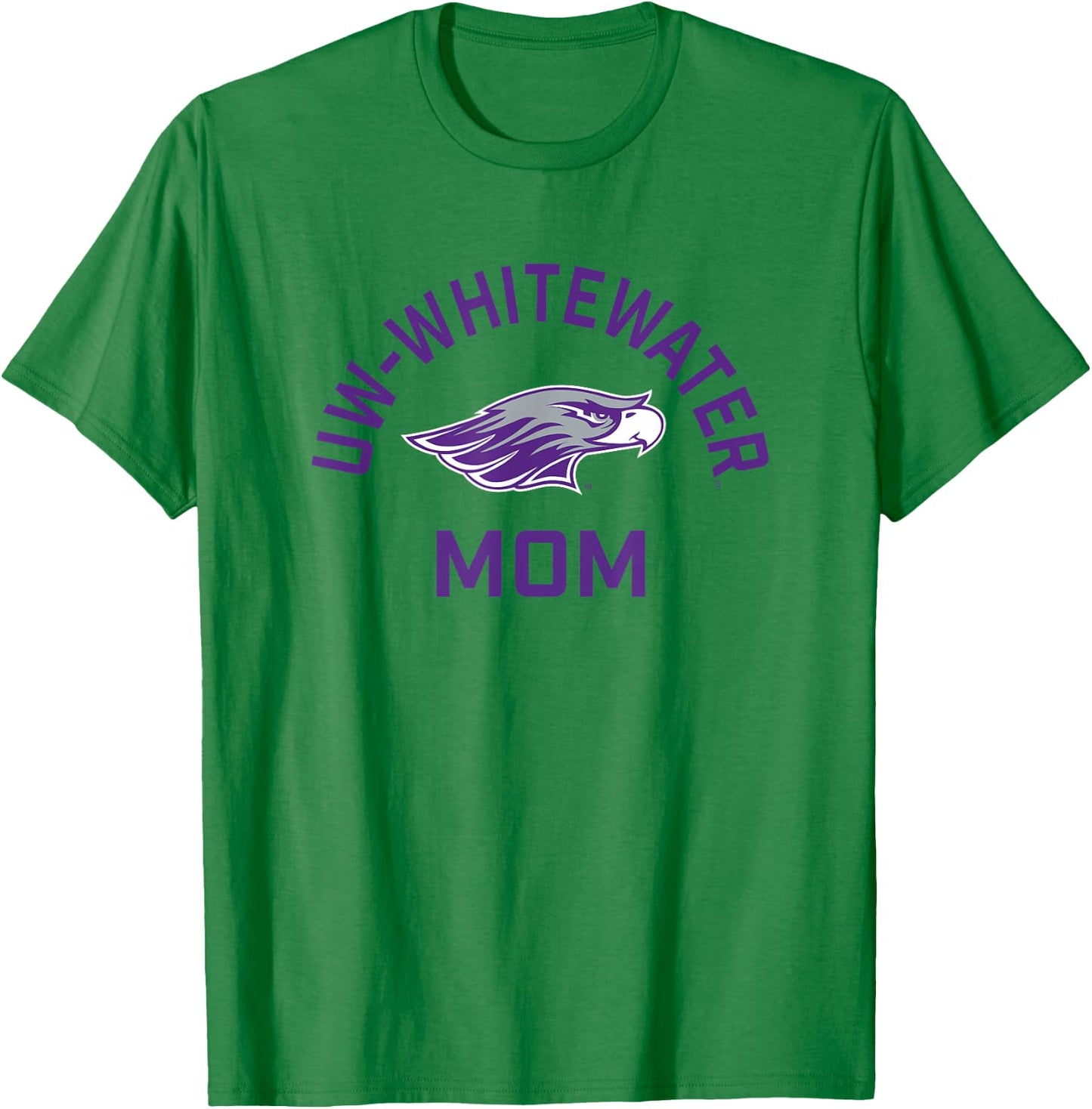 UW-Whitewater Warhawks Arched Mom T-Shirt - T-Shirt | Irish Green