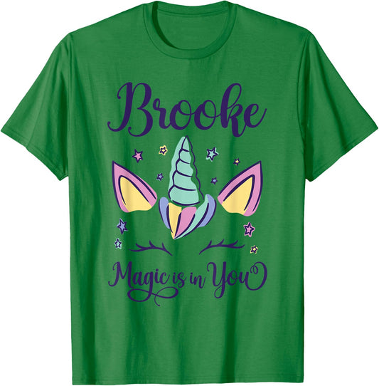 First Name Brooke Personalized I Love Brooke T-Shirt - T-Shirt | Irish Green