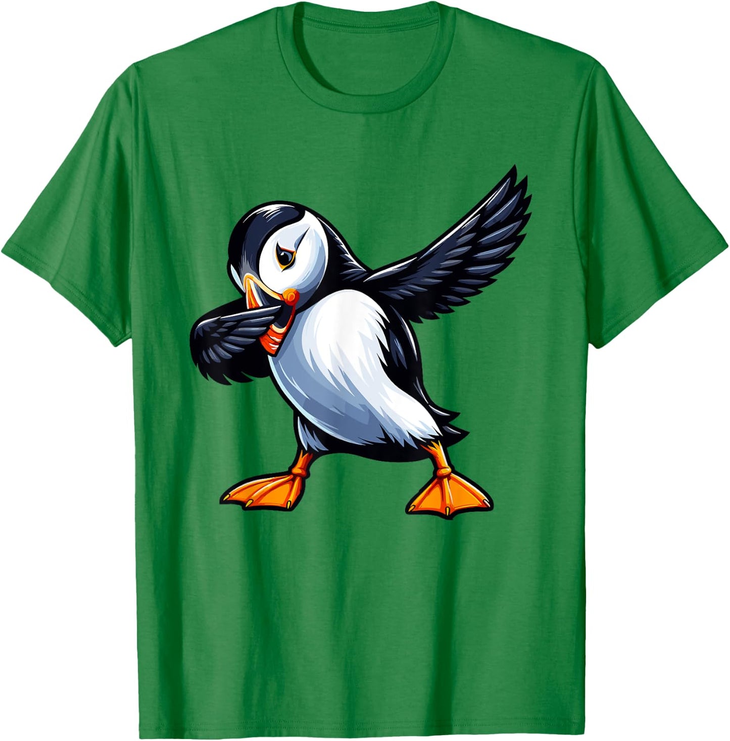 Puffin Dabbing | Puffin Bird, For Kids & Cute Puffin T-Shirt - T-Shirt | Irish Green