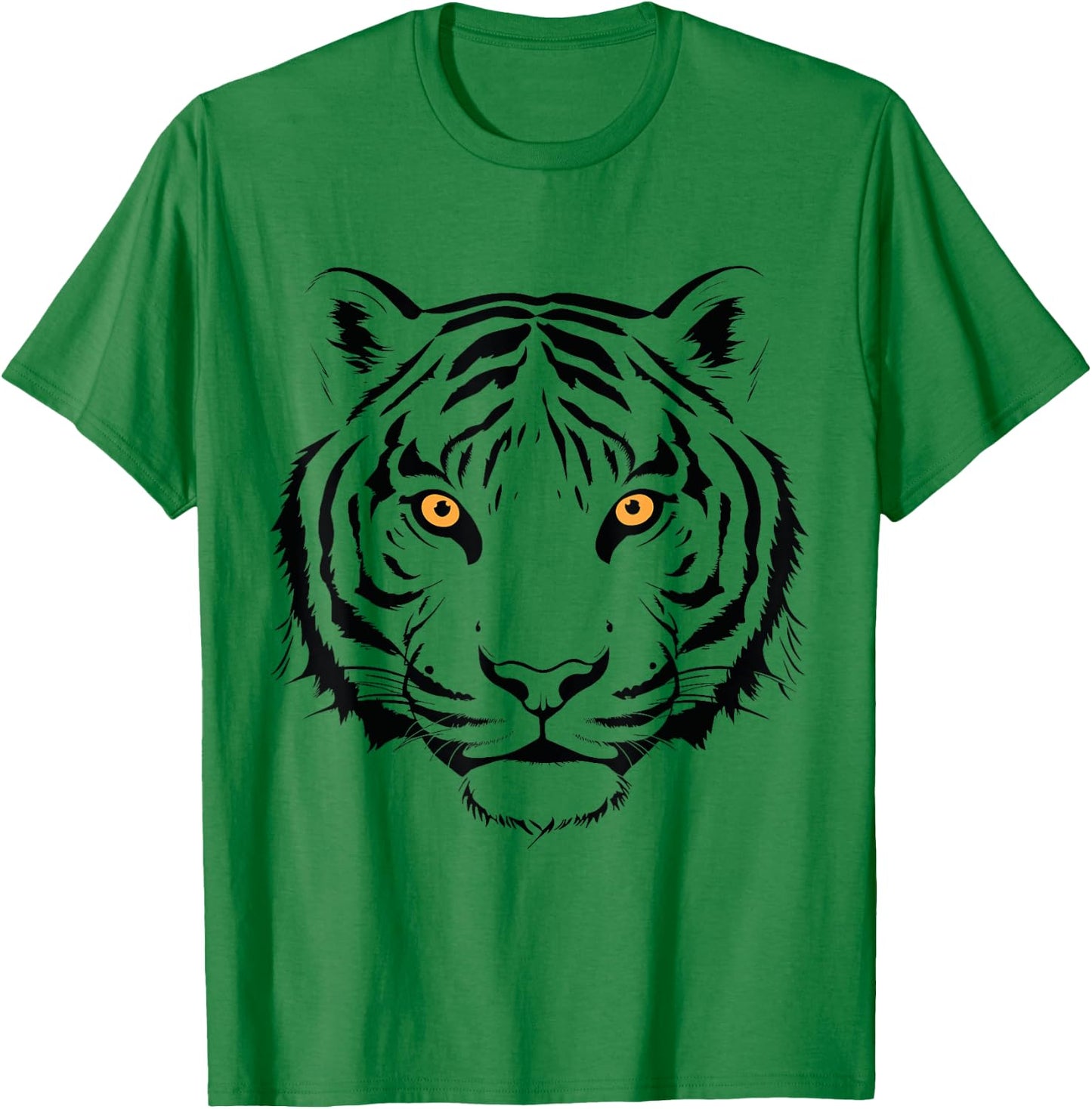 Orange Tiger Face Wild Animal Women Men Orange Tiger Head T-Shirt - T-Shirt | Irish Green