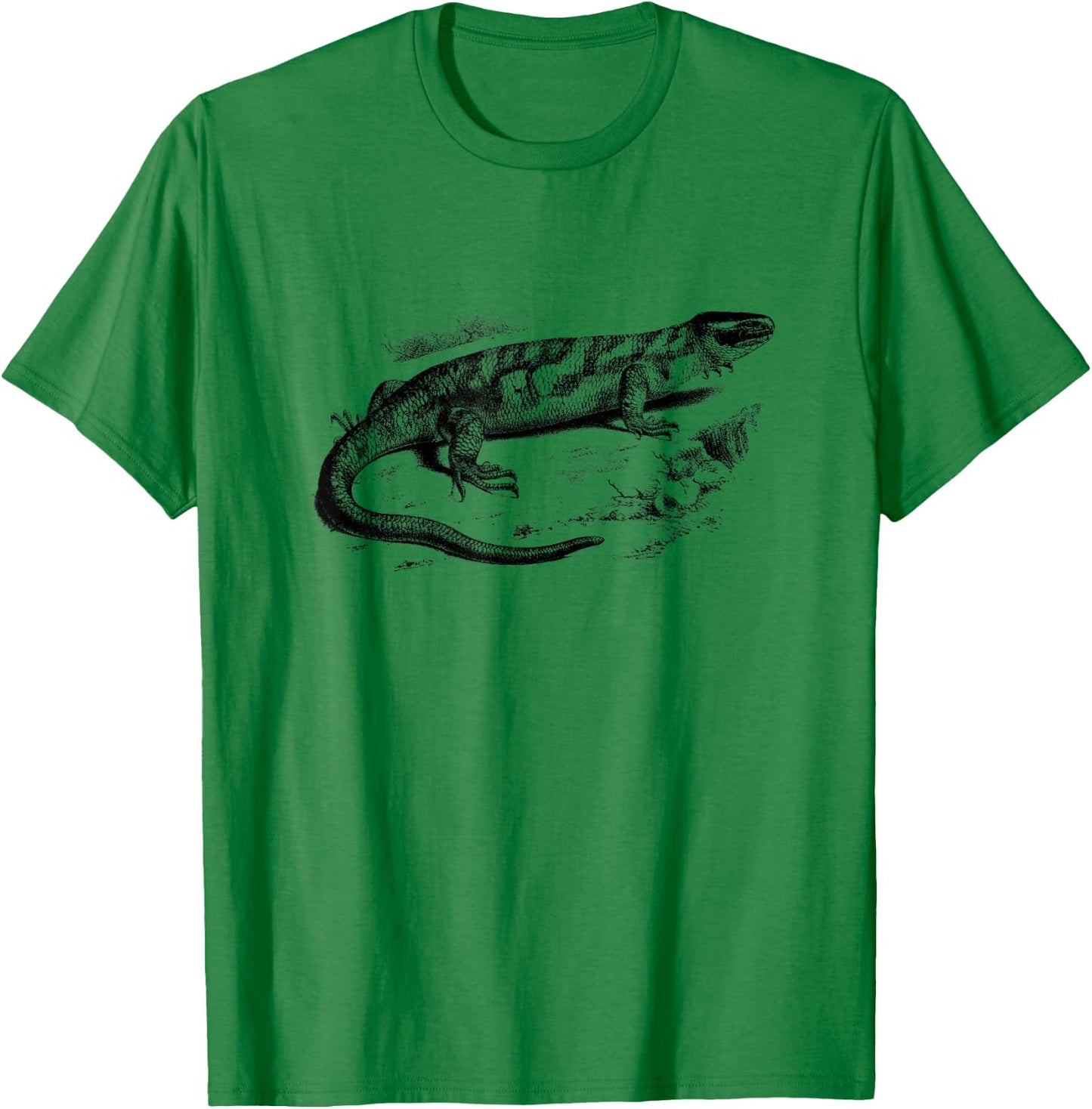 Solomon Island Skink Lizard Vintage Herpetology T-Shirt - T-Shirt | Irish Green