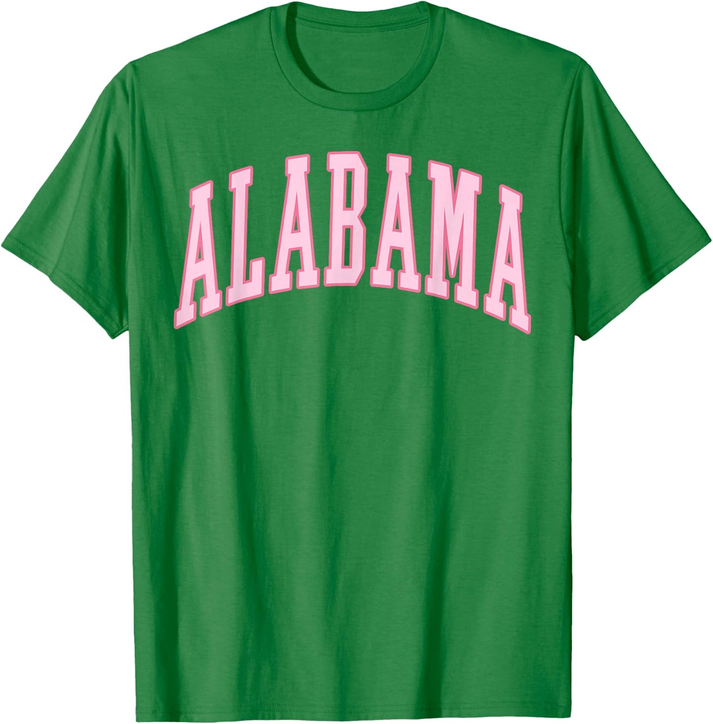 Alabama Vintage Preppy Varsity Pink Sports T-Shirt - T-Shirt | Irish Green