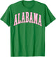 Alabama Vintage Preppy Varsity Pink Sports T-Shirt - T-Shirt | Irish Green