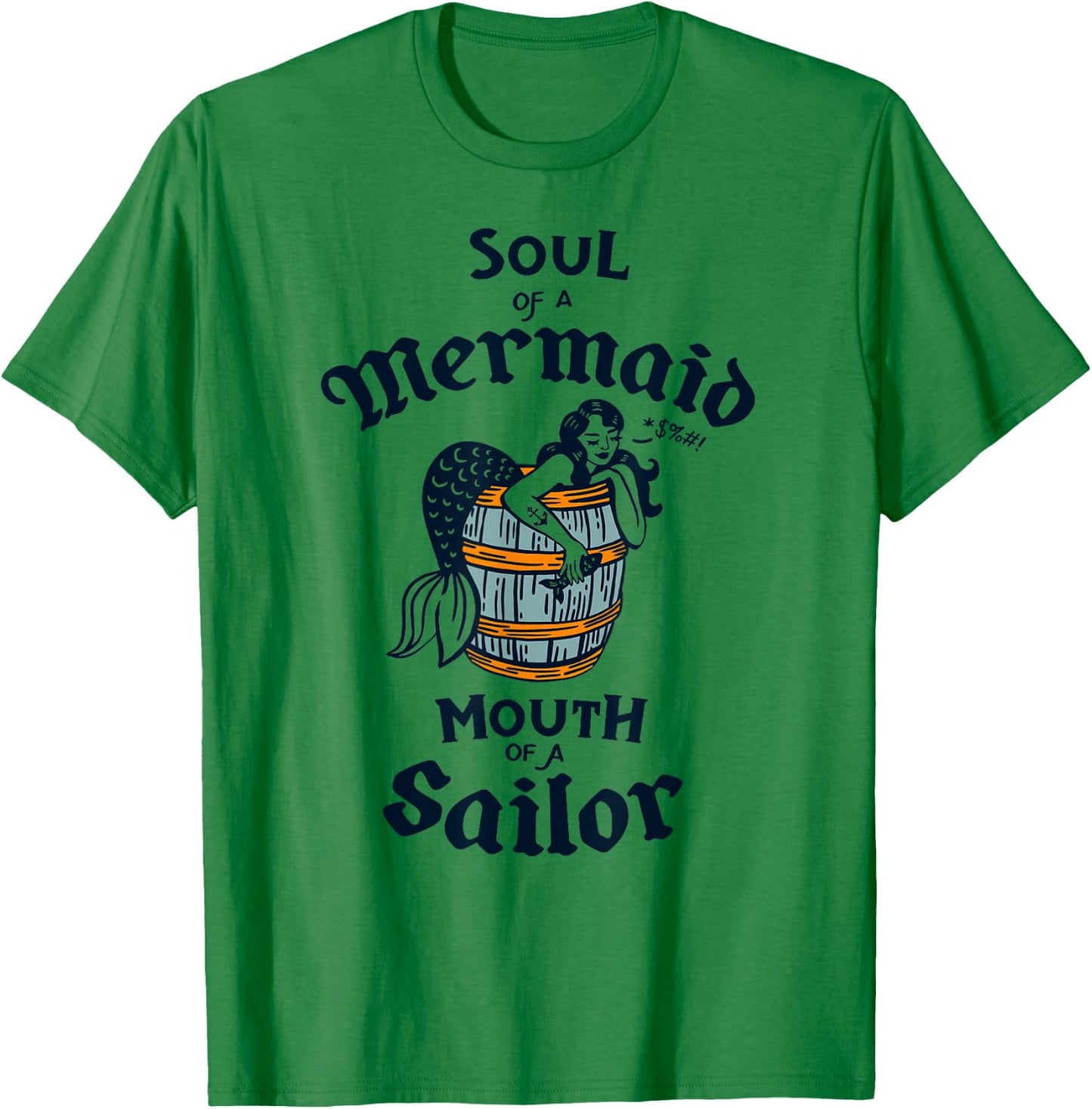 Soul Of A Mermaid: Retro Summer Mermaids Vintage Beach Pinup T-Shirt - T-Shirt | Irish Green