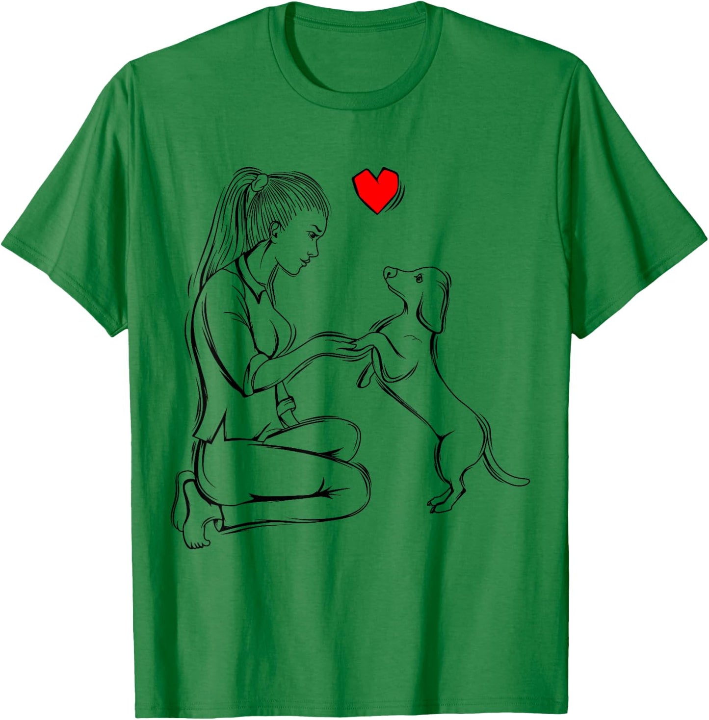 Dachshund Weiner Dog Mom Women Girls T-Shirt - T-Shirt | Irish Green