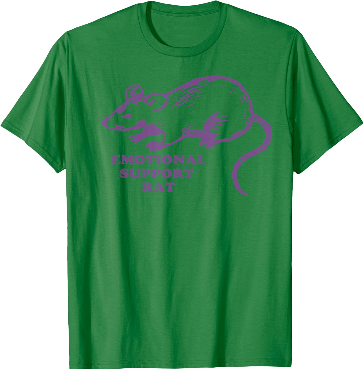 Emotional Support Rat T-Shirt - T-Shirt | Irish Green