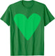 Pop Art Big Heart Graphic Yellow Heart , -Adults, Small, Short Sleeve T-Shirt - T-Shirt | Irish Green