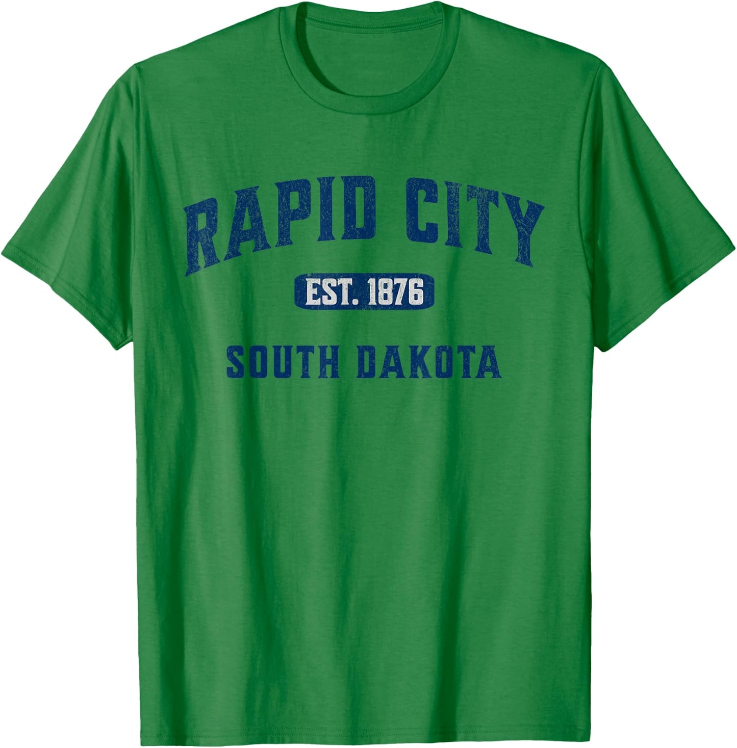 Vintage Athletic Souvenir Visit Rapid City South Dakota T-Shirt - T-Shirt | Irish Green