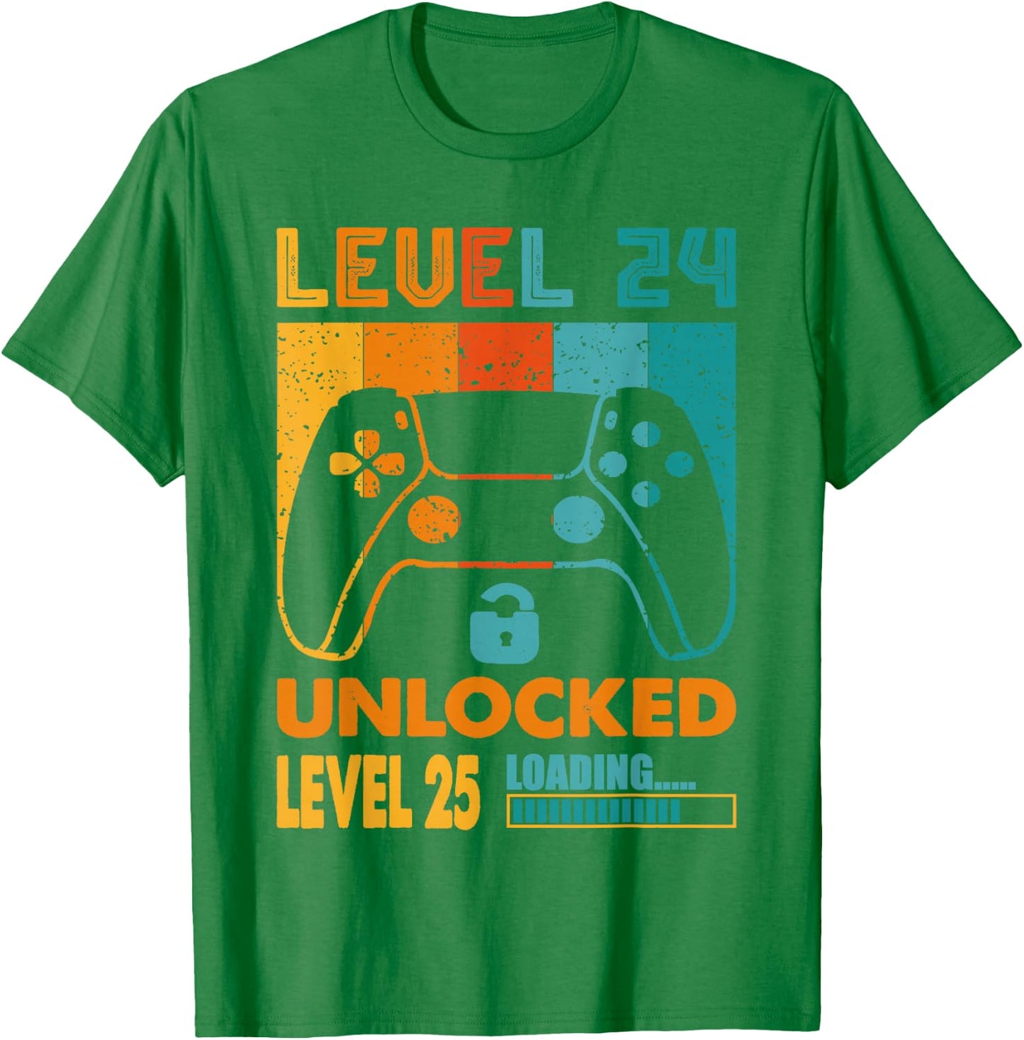 Funny Level 24 Unlocked Video Gamer 24 Years Old 24 Birthday T-Shirt - T-Shirt | Irish Green
