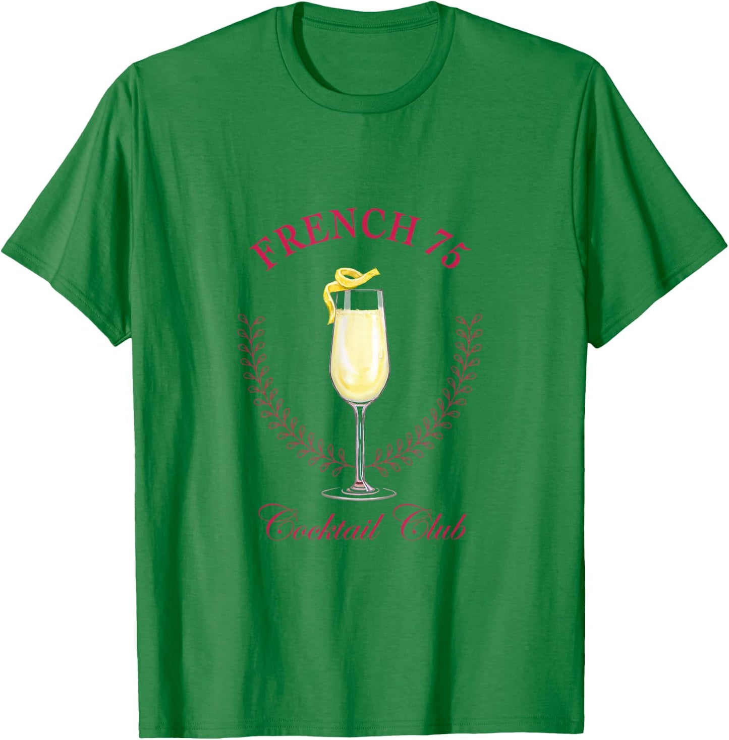 French 75 Cocktail Club T-Shirt - T-Shirt | Irish Green