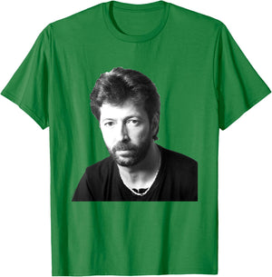 Eric Clapton Portrait 1985 By Allan Ballard T-Shirt - T-Shirt | Irish Green