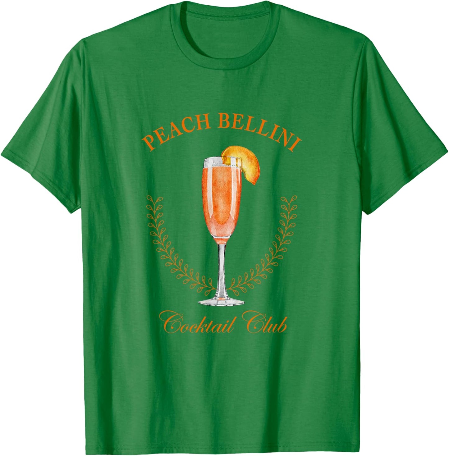 Peach Bellini Cocktail Club T-Shirt - T-Shirt | Irish Green