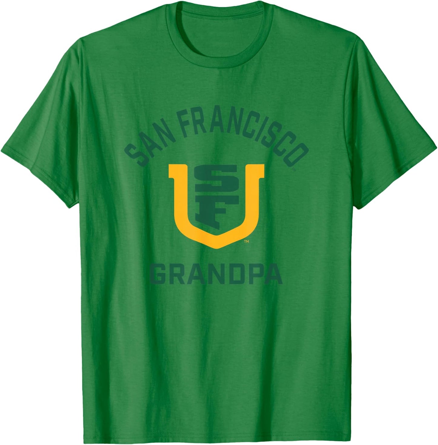 University of San Francisco USF Dons Arched Grandpa T-Shirt - T-Shirt | Irish Green