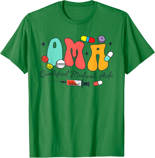 Certificated Medication Aide QMA Qualified Medical Aide T-Shirt - T-Shirt | Irish Green