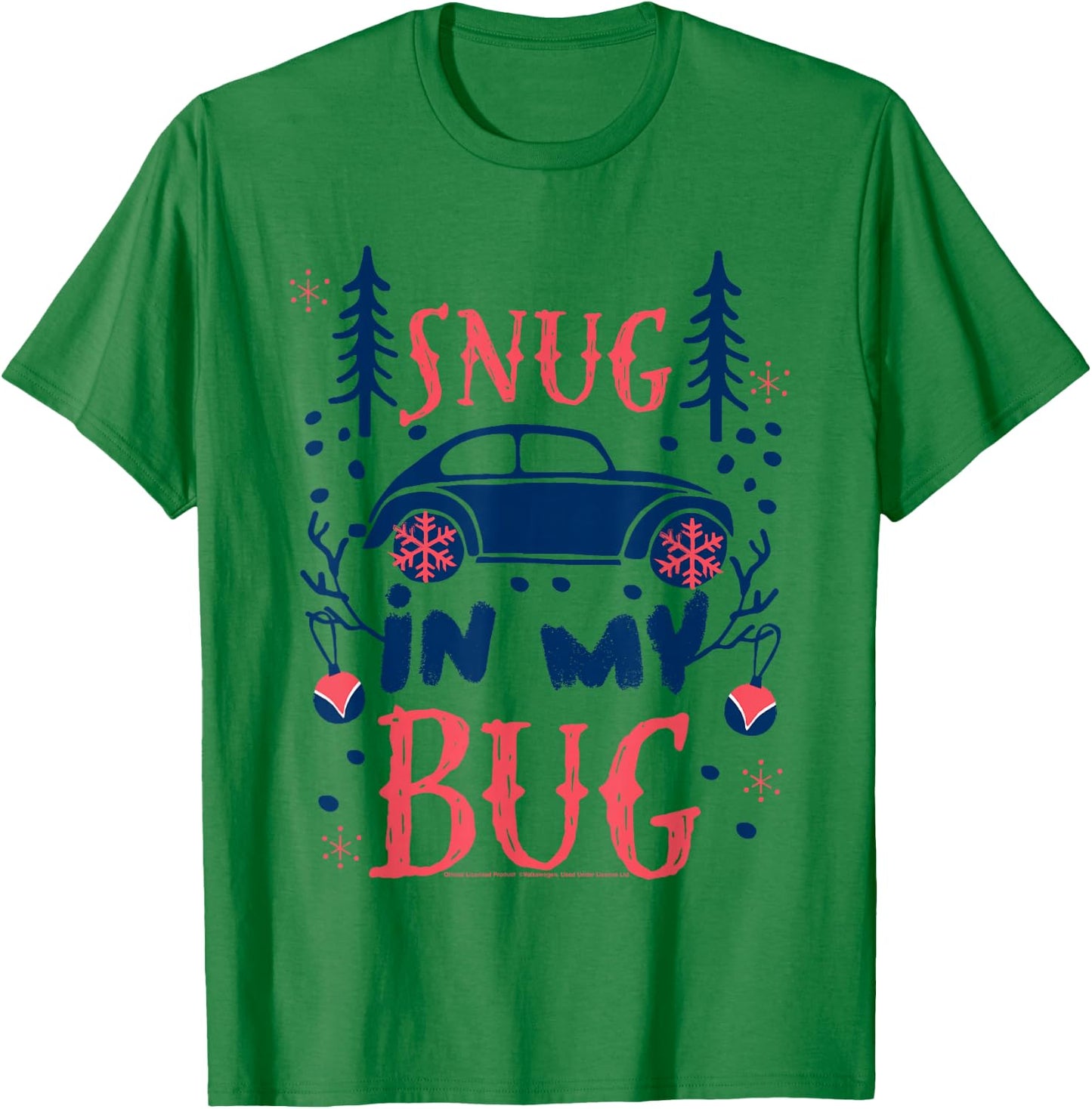 Volkswagen Christmas Snug In My Bug T-Shirt - T-Shirt | Irish Green