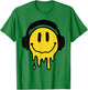 Melting Yellow Smile Funny Smiling Melted Dripping Face Cute T-Shirt - T-Shirt | Irish Green