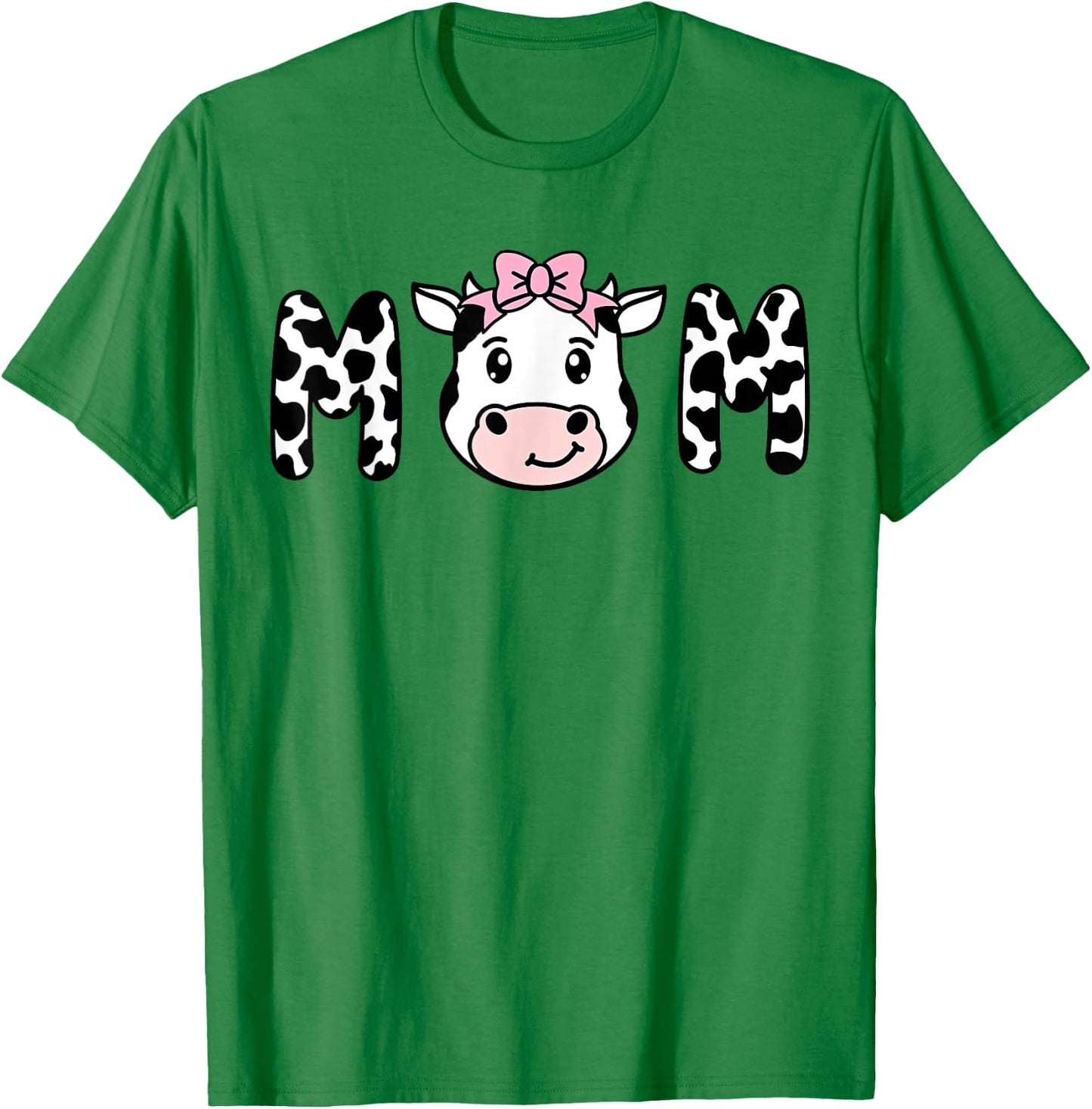Cow MOM Birthday Family Matching Mothers Day Boy Girl Farm T-Shirt - T-Shirt | Irish Green