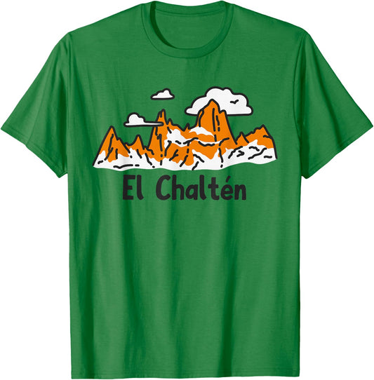 Mt. FITZ ROY Mountain Range EL CHALTEN T-Shirt - T-Shirt | Irish Green