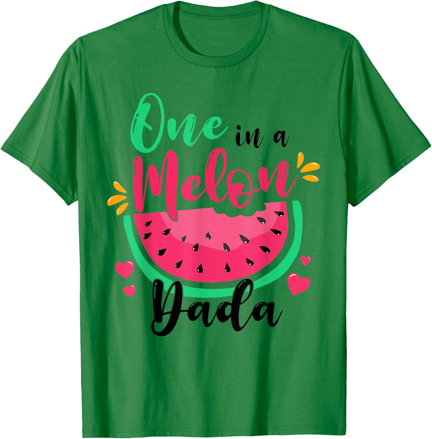 One in a Melon Dada Summer Birthday Party Matching Family T-Shirt - T-Shirt | Irish Green