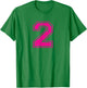 Number 2 Two Varsity Distressed Vintage Sport Team Player's T-Shirt - T-Shirt | Irish Green