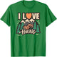 I Love Hiking, I Heart Hiking T-Shirt - T-Shirt | Irish Green